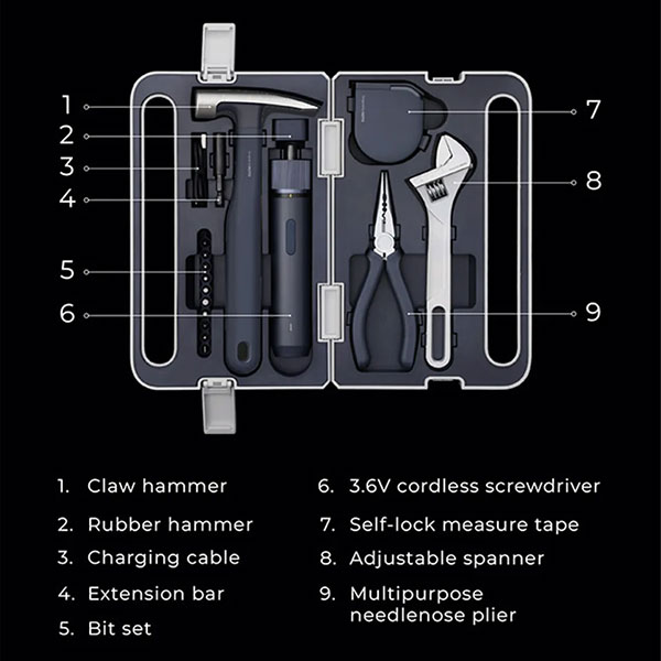 جعبه ابزار و پیچ گوشتی شارژی شیائومی Xiaomi Hoto QWDGJ001