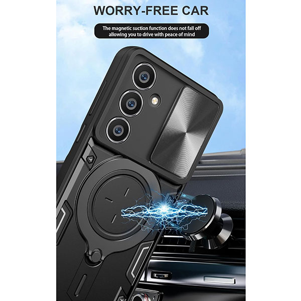 قاب ضد ضربه مگنتی Samsung Galaxy A55 Magnetic Support Case دارای محافظ دوربین