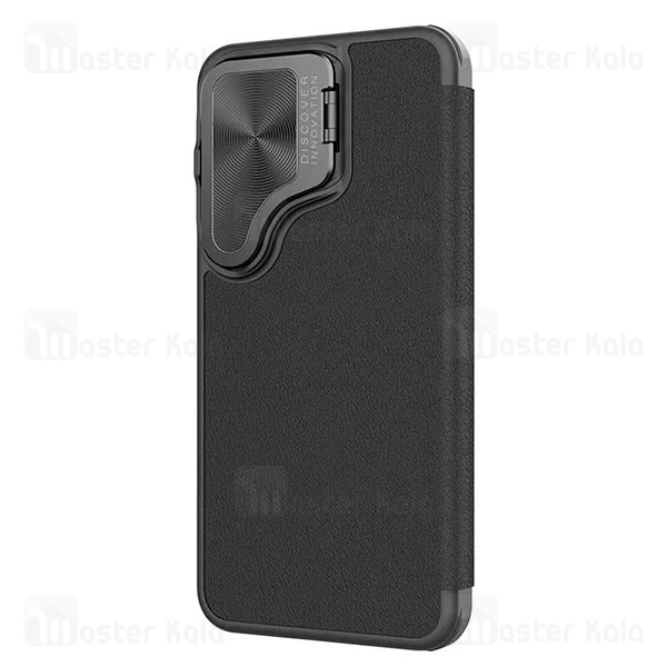 کیف چرمی نیلکین سامسونگ Samsung Galaxy S24 Nillkin Qin Prop Leather Case دارای محافظ دوربین