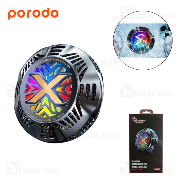 فن گیمینگ موبایل مگنتی پرودو Porodo Aluminum Semiconductor Mobile Cooling PDX620