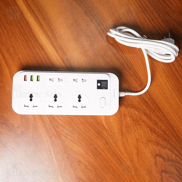 چند راهی برق و شارژر تایمردار الدینیو LDNIO SC-17 دارای 3 پورت