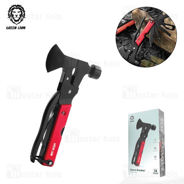 تبر و چکش چندکاره گرین لاین Green Lion Storm Breaker Multitool Axe GNSTRMHM13RD