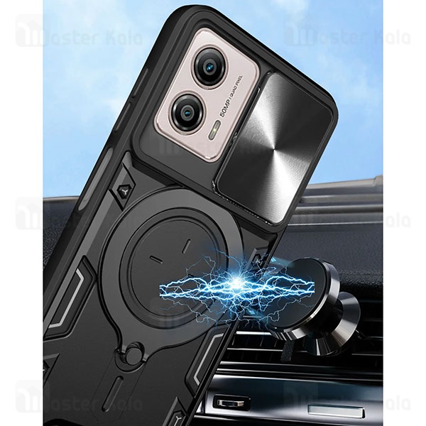 قاب ضد ضربه مگنتی Motorola Moto G53 Magnetic Support Case دارای محافظ دوربین