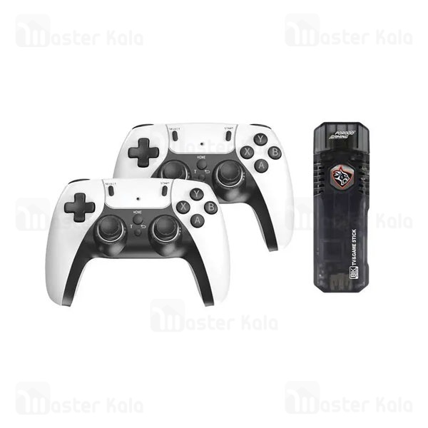 اندروید باکس و گیم استیک پرودو Porodo Android TV and Game Stick PDX540 همراه با دو دسته طرح PS5