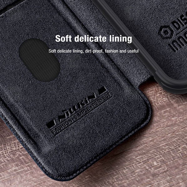 کیف چرمی نیلکین سامسونگ Samsung Galaxy A35 Nillkin Qin Pro Leather Case دارای محافظ دوربین