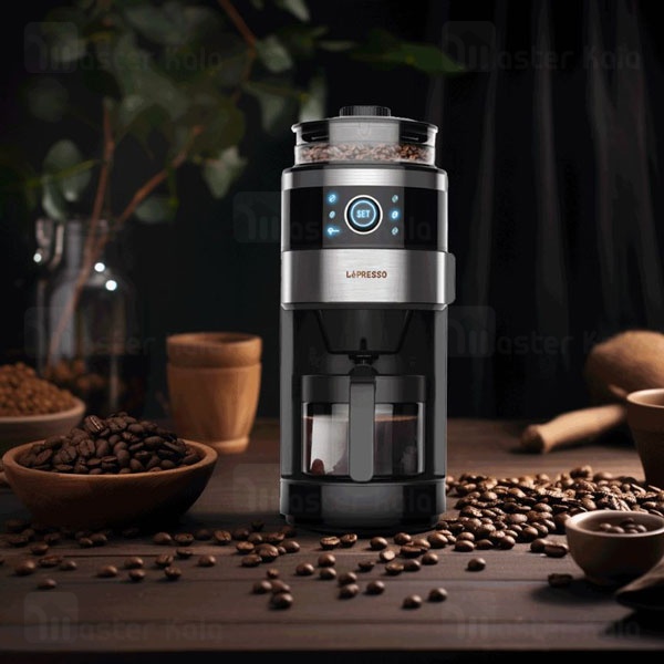 دستگاه قهوه‌ ساز و آسیاب قهوه لپرسو LePresso LP6DCMBK ظرفیت 750 میلی لیتر