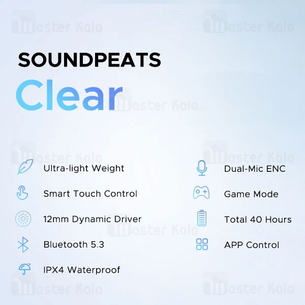 هندزفری بلوتوث دوگوش ساندپیتز SoundPeats Clear