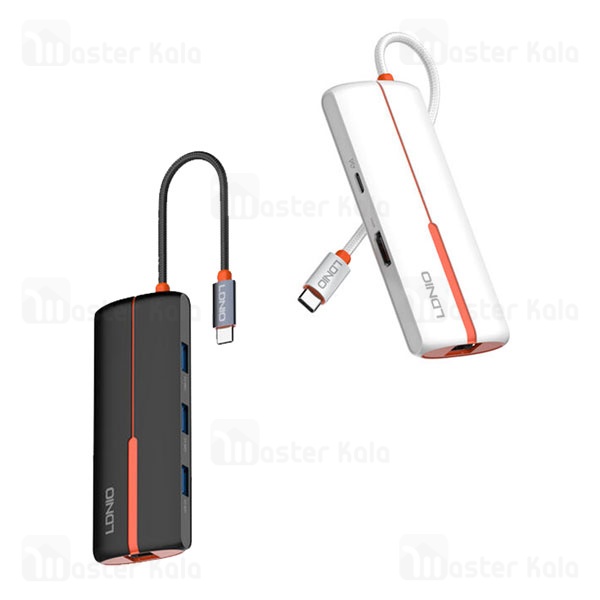 هاب 6 پورت الدینیو LDNIO 6in1 Type-c Hub Adapter DS-26H توان 100 وات