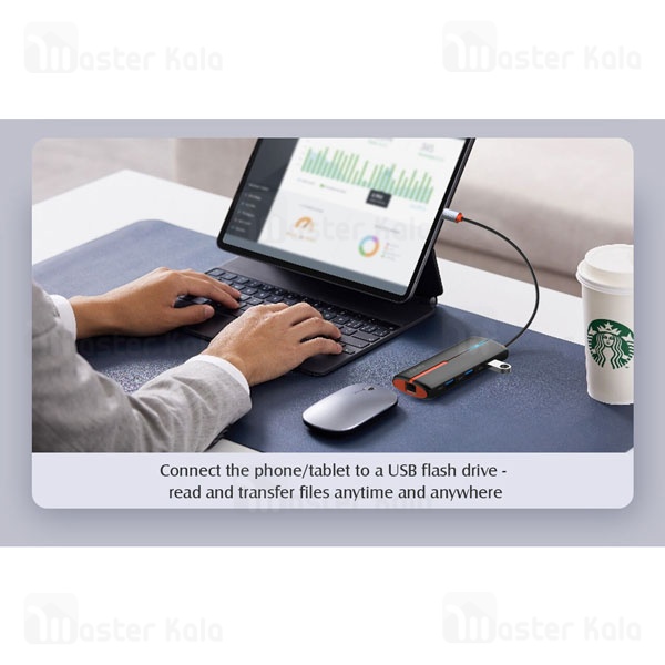 هاب 6 پورت الدینیو LDNIO 6in1 Type-c Hub Adapter DS-26H توان 100 وات