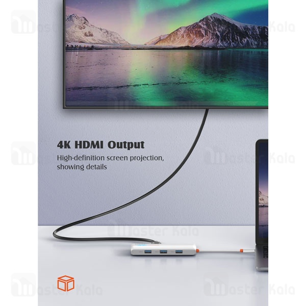 هاب 6 پورت الدینیو LDNIO 6in1 Type-c Hub Adapter DS-26H توان 100 وات
