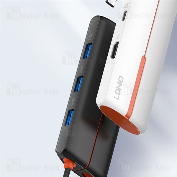 هاب 5 پورت الدینیو LDNIO 5in1 Type-c Hub Adapter DS-25H توان 100 وات