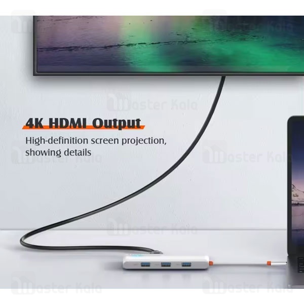 هاب 5 پورت الدینیو LDNIO 5in1 Type-c Hub Adapter DS-25H توان 100 وات