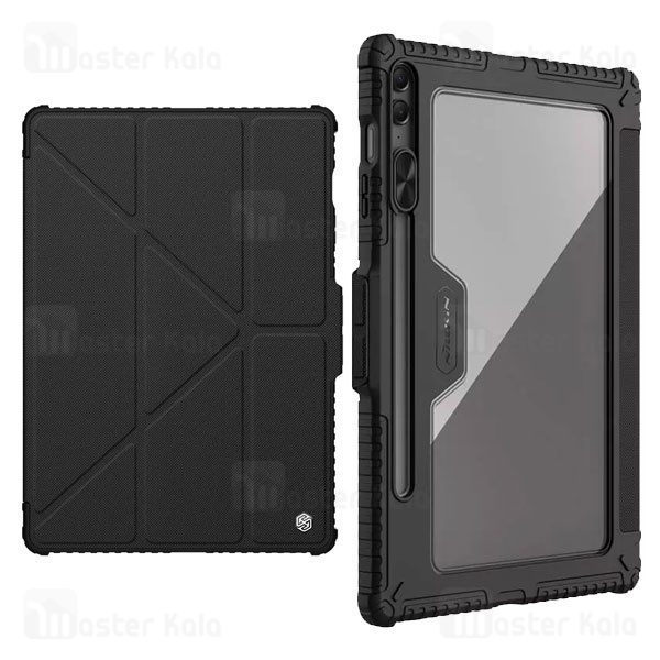 کاور چرمی هوشمند نیلکین سامسونگ Samsung Tab S9 FE Plus Nillkin Bumper Leather Case Pro