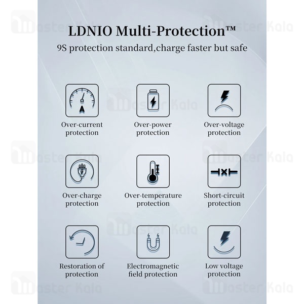 هاب شارژر 6 پورت الدینیو LDNIO Q605 توان 120 وات