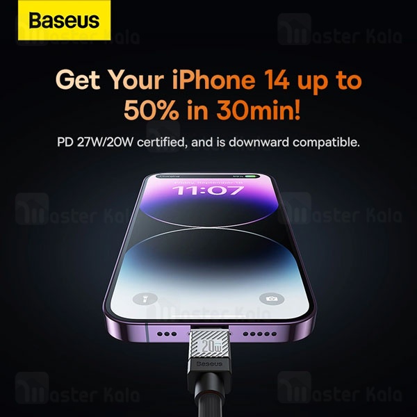 کابل لایتنینگ به Type-C بیسوس Baseus Coolplay Series CAKW000001 طول 1 متر توان 27 وات