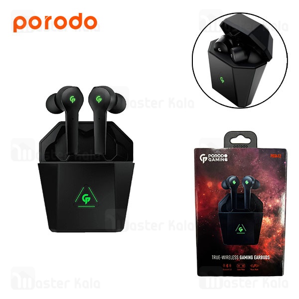 هندزفری گیمینگ بلوتوث دو گوش پرودو Porodo PDX412 True-Wireless Gaming Earbuds 