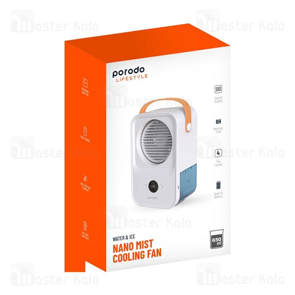 پنکه و مه پاش شارژی پرودو  Porodo PD-LSACF Nano Mist Cooling Fan 