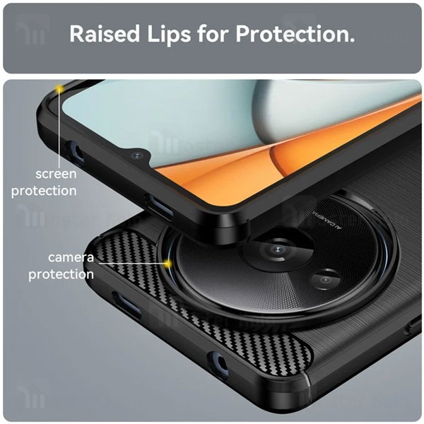 قاب فیبر کربنی شیائومی Xiaomi Redmi A3 Rugged Armor Fiber Carbon