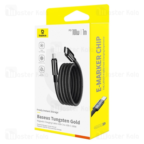 کابل Type-C به Type-C بیسوس Baseus Tungsten Gold طول 1 متر توان 100 وات