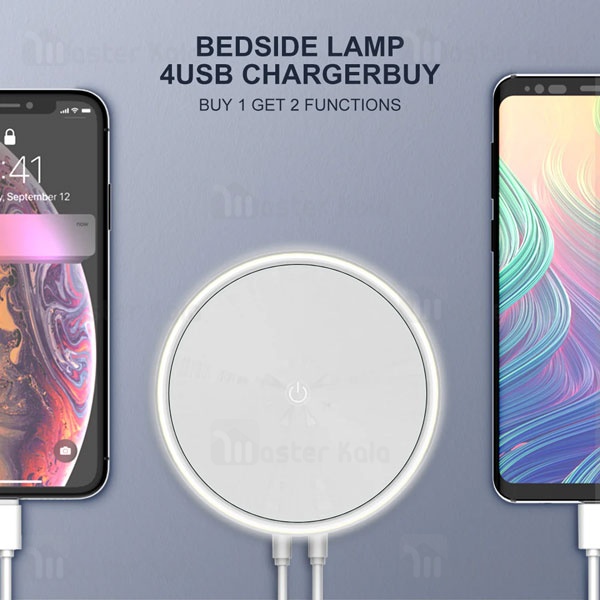 هاب شارژر 4 پورت و چراغ خواب الدینیو LDNIO A4406