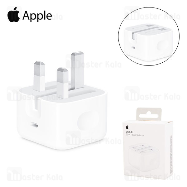 آداپتور شارژر اصلی اپل Apple A2344 Original Charger 20W Type C for iPhone 12 Series پورت تایپ سی