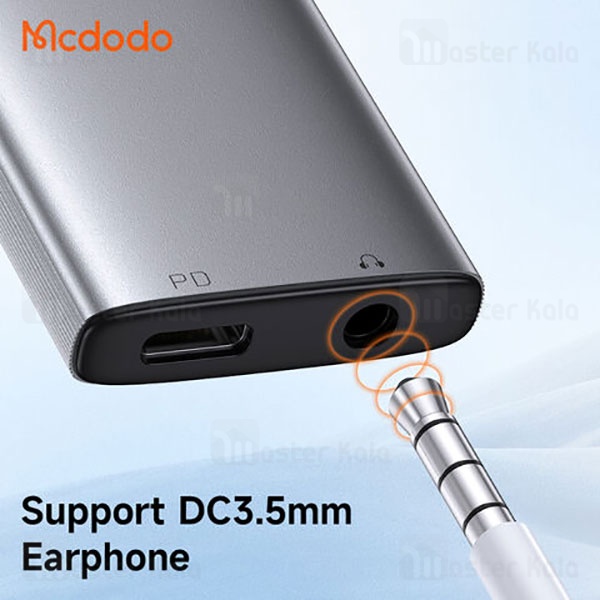 تبدیل Type C اتصال همزمان هندزفری و شارژر Mcdodo CA-5050 Audio Adapter Type C توان 60 وات