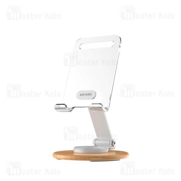هولدر و پایه نگهدارنده رومیزی 360 درجه پرودو Porodo Rotating Transparent PD-TRNSMS مناسب گوشی و تبلت