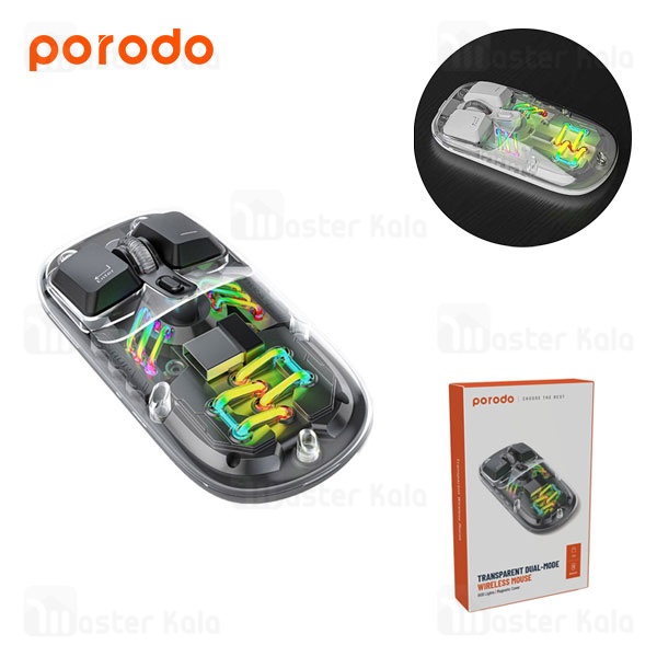 موس بلوتوثی پرودو Porodo Transparent Dual-Mode PD-TMDM