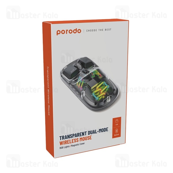 موس بلوتوثی پرودو Porodo Transparent Dual-Mode PD-TMDM