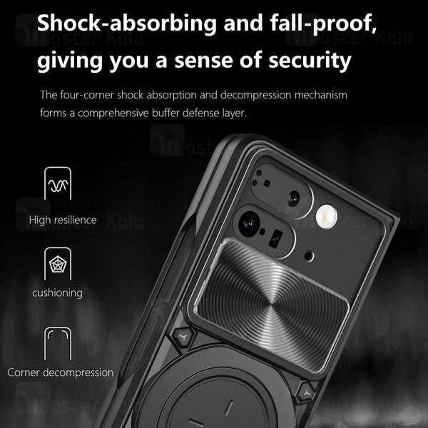 قاب ضد ضربه مگنتی گوگل Google Pixel 9 Pro Fold Magnetic Support Case دارای محافظ دوربین