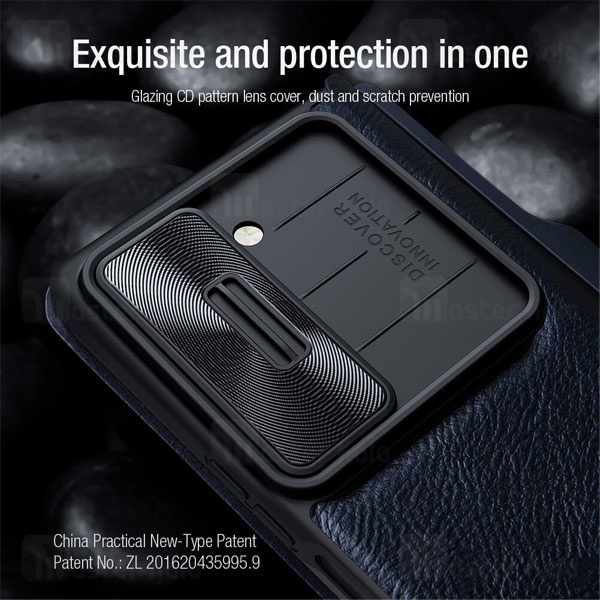 کیف چرمی نیلکین سامسونگ Samsung Galaxy Z Fold 6 Nillkin Qin Pro Leather Case دارای محافظ دوربین