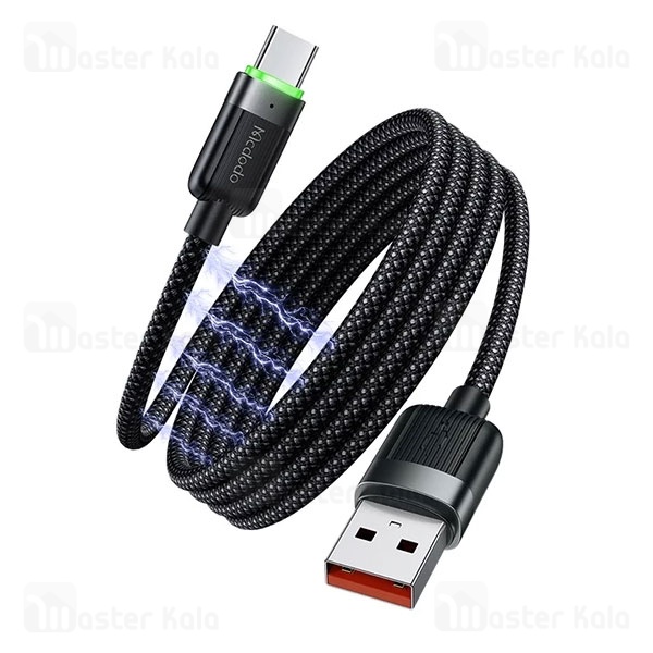 کابل فنری Type-c به USB مک دودو Mcdodo CA-565 جریان 6 آمپر طول 1.2 متر