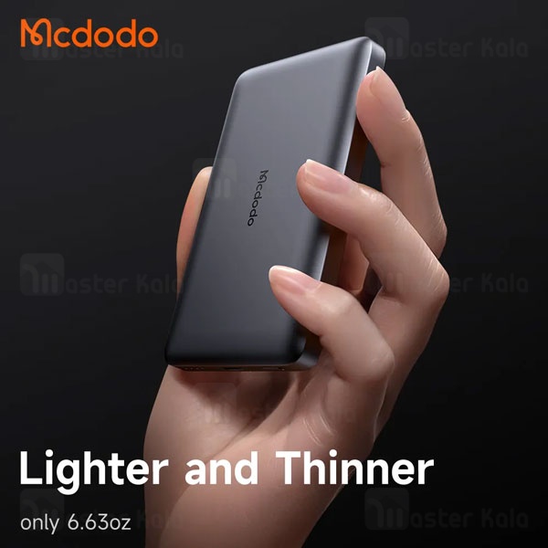 پاوربانک وایرلس 10000 مگنتی مک دودو Mcdodo MC-465 Metal Ultra Thin توان 20 وات