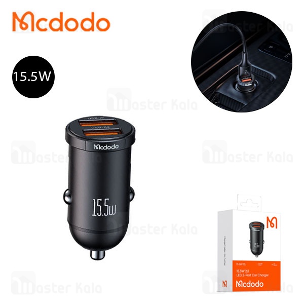 شارژر فندکی 2 پورت مک دودو Mcdodo CC-295 توان 15.5 وات