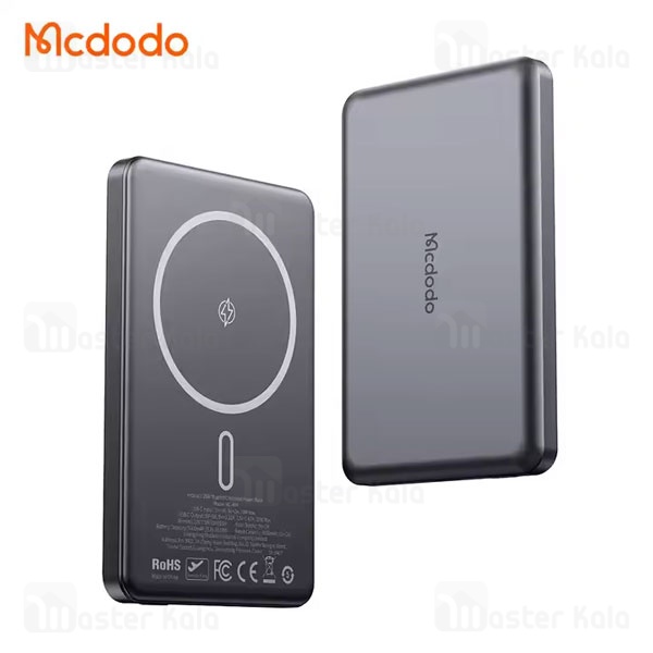 پاوربانک وایرلس 5000 مگنتی مک دودو Mcdodo MC-464 Metal Ultra Thin توان 20 وات