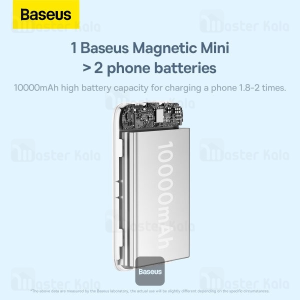 پاوربانک وایرلس 10000 میلی آمپر 20 وات مگ سیف بیسوس Baseus PPCX030002