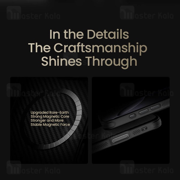 قاب محافظ مگنتی نیلکین iPhone 16 Pro Nillkin CarboProp Magnetic Case دارای محافظ دوربین