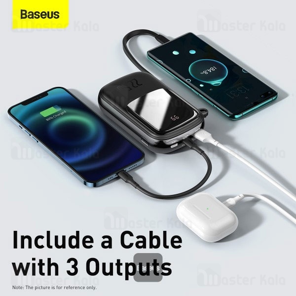 پاوربانک 20000 بیسوس Baseus PPQD040101 Qpow Pro توان 22.5 وات و کابل تایپ سی