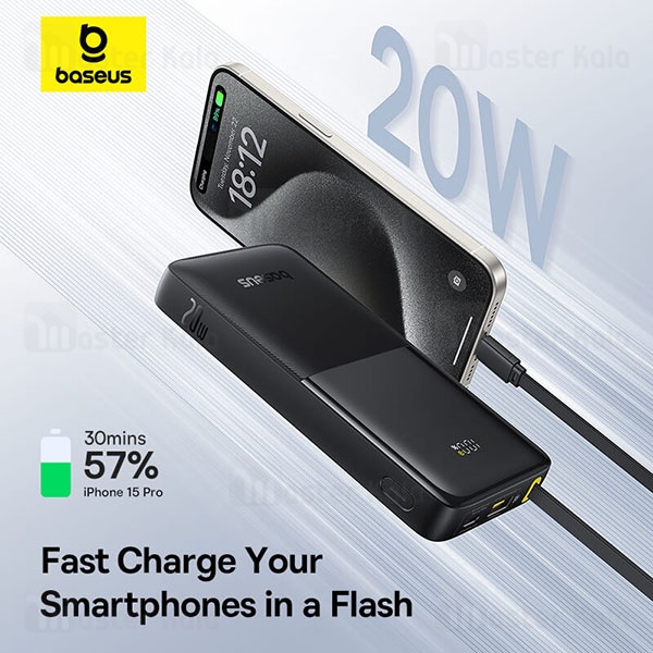 پاوربانک 10000 بیسوس Baseus Bipow 2 P10077101113 توان 20 وات