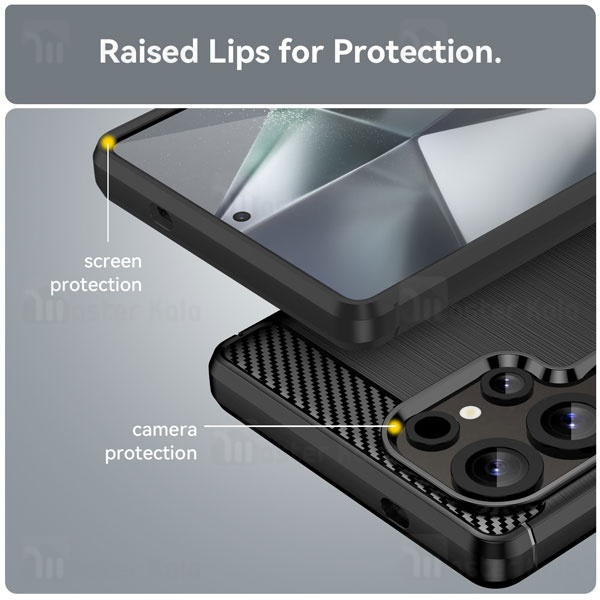 قاب فیبر کربنی سامسونگ Samsung Galaxy S25 Ultra Rugged Armor Fiber Carbon