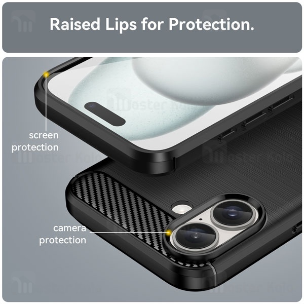 قاب فیبر کربنی آیفون Apple iPhone 16 Rugged Armor Fiber Carbon