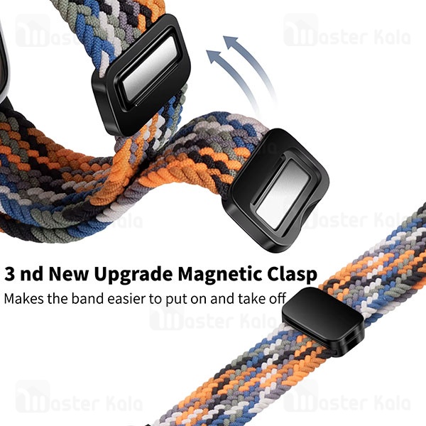 بند کنفی مگنتی اپل واچ 42 / 44 / 45 / 49 میلی متری Apple Watch Magnetic Nylon Braided Loop