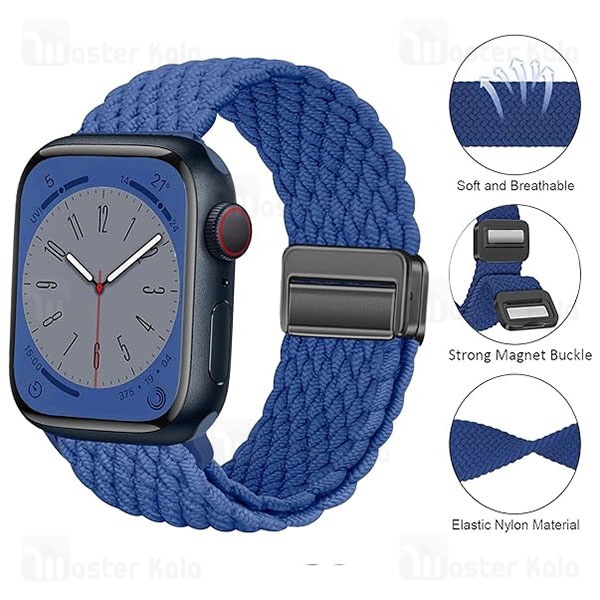 بند کنفی مگنتی اپل واچ 42 / 44 / 45 / 49 میلی متری Apple Watch Magnetic Nylon Braided Loop