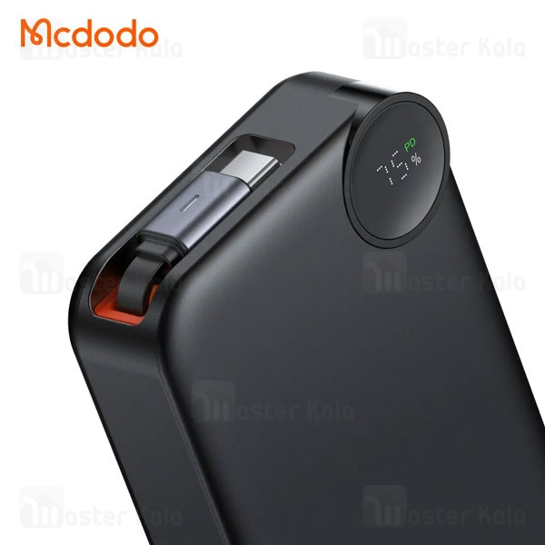 پاوربانک 10000 مک دودو Mcdodo Freego MC-3860 توان 22.5 وات همراه با کابل متصل