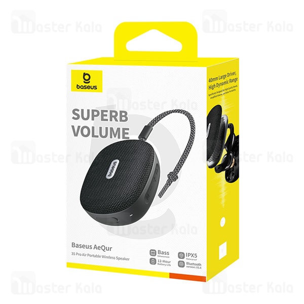 اسپیکر بلوتوث بیسوس Baseus AeQur 35 Pro Air Air Portable A20077600127-00 توان 5 وات