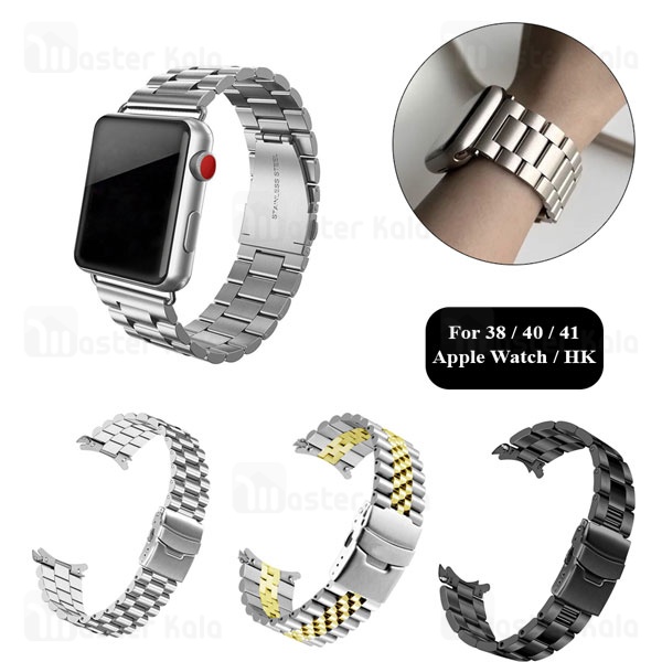 بند فلزی 3 بید اپل واچ 38 / 40 / 41 میلی متری Apple Watch 3 Beads Bracelet Strap