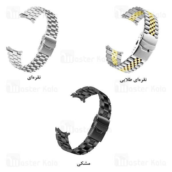 بند فلزی 3 بید اپل واچ 38 / 40 / 41 میلی متری Apple Watch 3 Beads Bracelet Strap