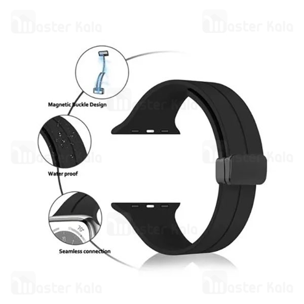 بند سیلیکونی مجیک لوپ مگنتی اپل واچ 42 / 44 / 45 / 49 میلی متری Apple Watch Magnetic Magic Loop