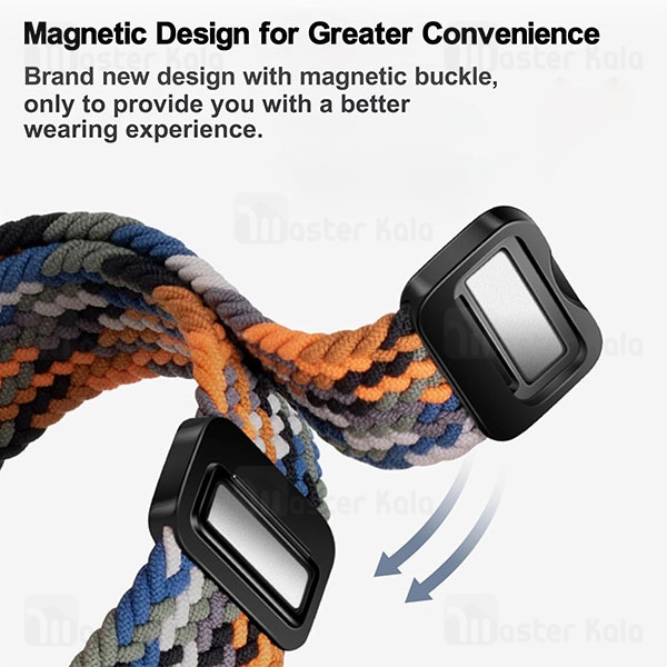 بند کنفی مگنتی ساعت‌های هوشمند 20 میلی متری Smart Watch 20mm Magnetic Nylon Braided