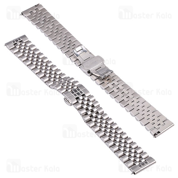 بند فلزی 5 بید ساعت‌های هوشمند 20 میلی متری Smart Watch 20mm 5 Beads Bracelet Strap